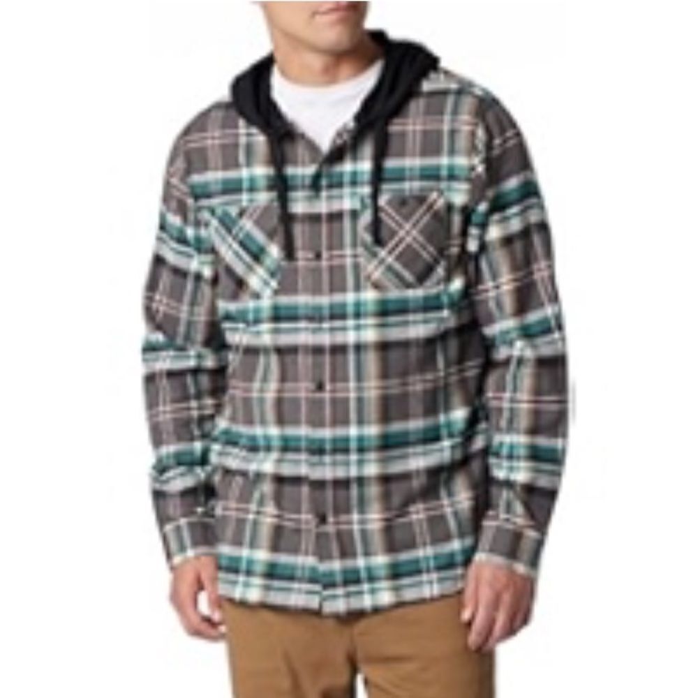 UnionBay Men’s Classic Lightweight Flannel Hoodie Size Large NWT